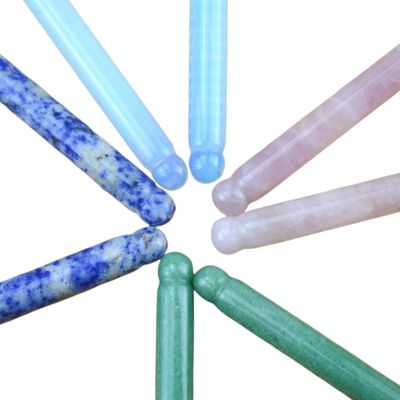 Outils de massage Colorier cristal naturel Guasha stylo de massage Acupuncteur Outil de thérapie pour le soin de la santé du corps Thérapie Gua Sha Massage Stick