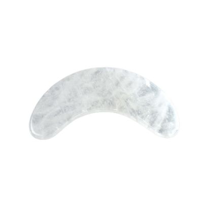 2024 forme de lune clair quartz Gua Sha grattage planche de massage Guasha pierre masseur facial pour la santé du corps et les soins de beauté