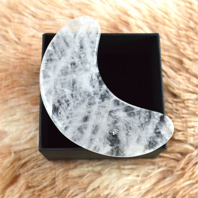 2024 forme de lune clair quartz Gua Sha grattage planche de massage Guasha pierre masseur facial pour la santé du corps et les soins de beauté