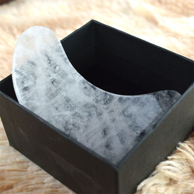 2024 forme de lune clair quartz Gua Sha grattage planche de massage Guasha pierre masseur facial pour la santé du corps et les soins de beauté