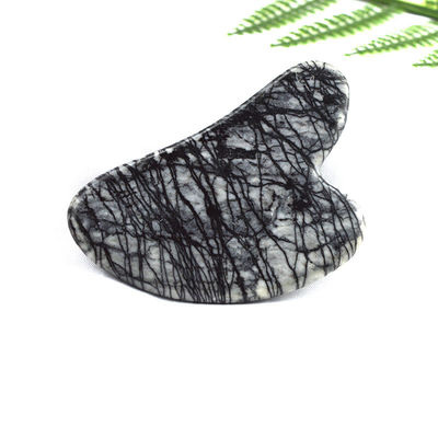 Drainage lymphatique complet du corps Forme du cœur Picasso Jasper Gua Sha Scraping Tableau de massage Guasha Stone Massageur du corps facial