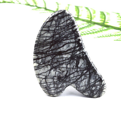 Drainage lymphatique complet du corps Forme du cœur Picasso Jasper Gua Sha Scraping Tableau de massage Guasha Stone Massageur du corps facial