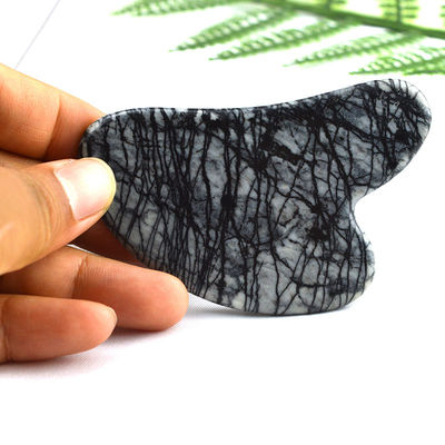 Drainage lymphatique complet du corps Forme du cœur Picasso Jasper Gua Sha Scraping Tableau de massage Guasha Stone Massageur du corps facial