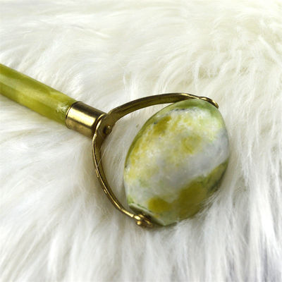 Xiuyan Jade soins de la peau de la pierre de jade thérapie de l' œil du visage de la peau de resserrement de spa éliminer les rides masseur face roulant avec poignée de fleur