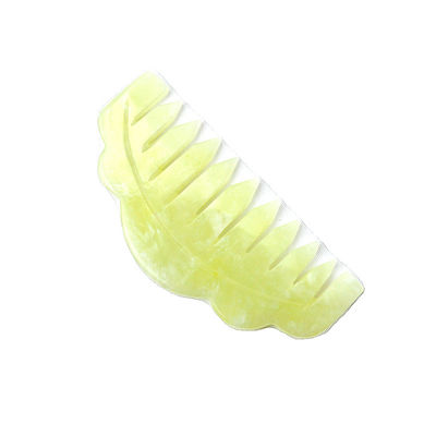 Peigne naturel Xiuyan Jade Gua Sha grattage de massage pour la thérapie de la tête et l'outil de traitement du cuir chevelu