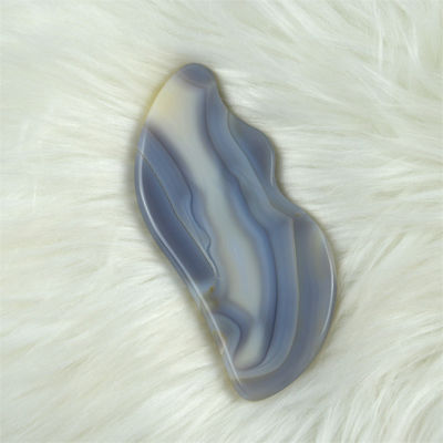 Pierre de massage corporel Agate Blanc Gua Sha Scraping Board pour les soins personnels et la relaxation du corps entier