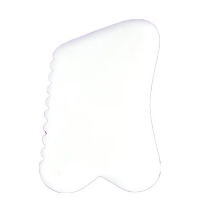 Logo personnalisé Disponibled Natural White Jade Gua Sha Scraping Board pour la beauté du visage Massage du corps Outil de soin de la peau de pierre