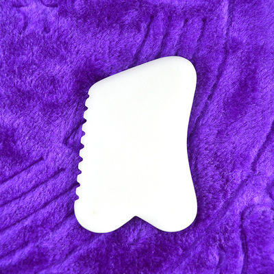 Logo personnalisé Disponibled Natural White Jade Gua Sha Scraping Board pour la beauté du visage Massage du corps Outil de soin de la peau de pierre
