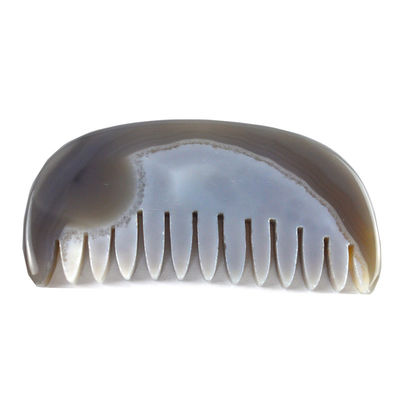 Agate Gua Sha Peignoir de massage du cuir chevelu planche de peignoir de pierre outil de soins personnels de la tête avec logo personnalisé