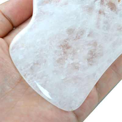 Outil en carton en forme de gua sha en quartz clair pour la santé de la peau du visage et du cou OEM/ODM accepté