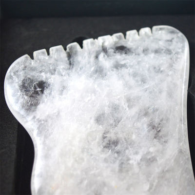 Équipement de massage corporel Blanc poli personnalisé Gua Sha Plaque de pierre Jade Guasha Outil pour détendre les muscles