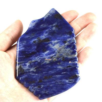 Blue Sodalite Gua Sha Board 95*53mm L'outil ultime pour améliorer la circulation sanguine et la santé de la peau