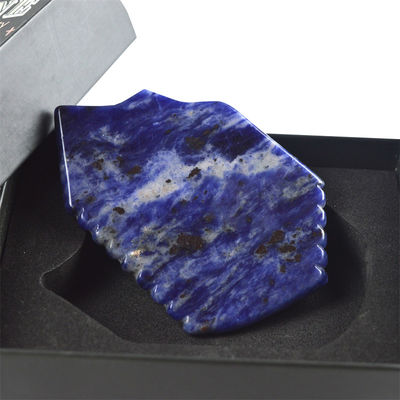 Blue Sodalite Gua Sha Board 95*53mm L'outil ultime pour améliorer la circulation sanguine et la santé de la peau