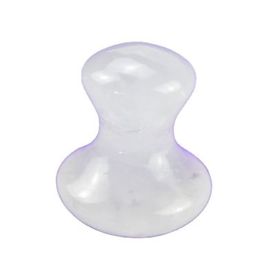 Pierre à gratter en forme de champignon de quartz transparent chaud pour le massage musculaire complet du corps et le traitement du visage