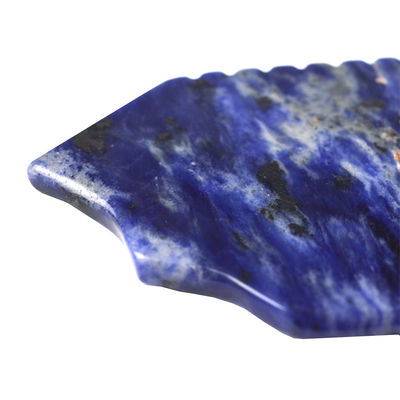 Logo personnalisé disponible à partir de 2024 Blue Sodalite Gua Sha Scraping Tableau de massage pour le visage et le corps Massageur Spa Stone