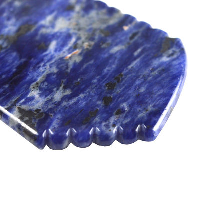 Logo personnalisé disponible à partir de 2024 Blue Sodalite Gua Sha Scraping Tableau de massage pour le visage et le corps Massageur Spa Stone