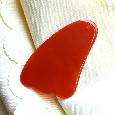 2024 Carnélien rouge Gua Sha Board Les soins de santé essentiels Agate Guasha pierre pour le massage du visage et les soins du visage