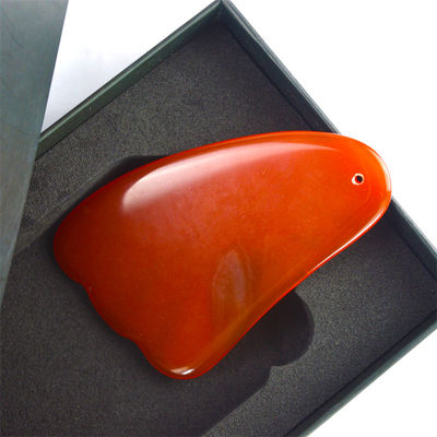 2024 Carnélien rouge Gua Sha Board Les soins de santé essentiels Agate Guasha pierre pour le massage du visage et les soins du visage