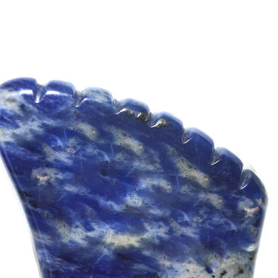 Pierre Sodalite Bleue Gua Sha Outil de massage de rasage du corps Fonction de contrôle manuel câblé pour le visage et le corps Cadeau de beauté naturelle