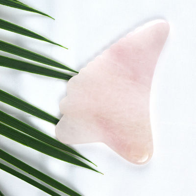 2024 Wing Shape Rose Quartz Gua Sha Scraping Board Pink Crystal Guasha Massageur du corps facial Outil de spa pour les outils de massage