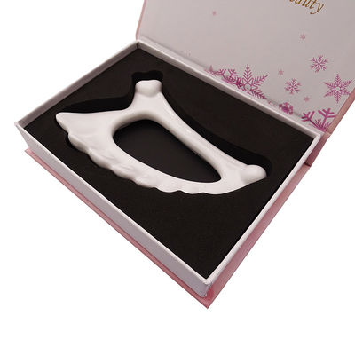 Thérapie du visage Plaque céramique Gua Sha Logo personnalisé pour l'outil de massage du visage Thérapie physique