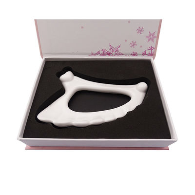 Thérapie du visage Plaque céramique Gua Sha Logo personnalisé pour l'outil de massage du visage Thérapie physique