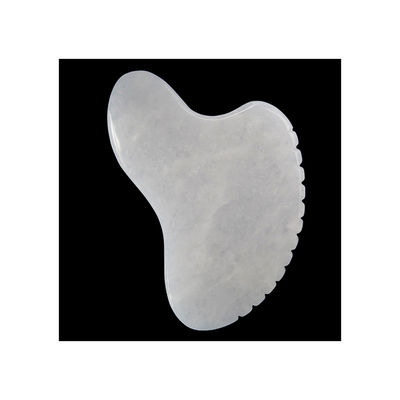 Logo personnalisé en forme de cœur de cristal en pierre de jade blanche Gua Sha Scraping Massage outil pour l'acupuncture thérapie masseur facial