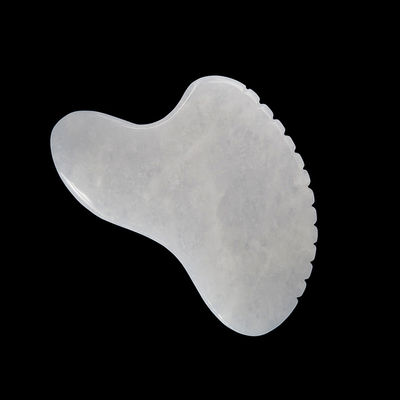 Logo personnalisé en forme de cœur de cristal en pierre de jade blanche Gua Sha Scraping Massage outil pour l'acupuncture thérapie masseur facial