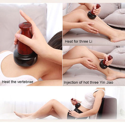 Compression à chaud Smart Face Lifting électrique Bian Stone Guasha Tableau Massage à la tasse pour les fonctions corporelles Traitement de moxibustion