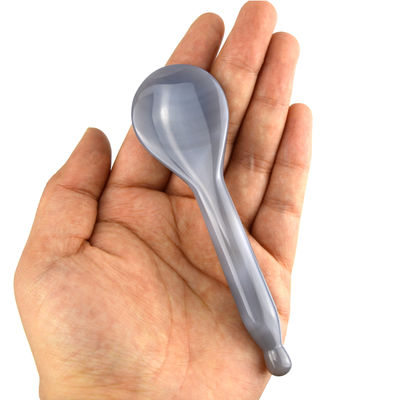 Massageur de corps Cuillère à rouleaux d' agat gris Cuillère Gua Sha pour le massage des tissus profonds et le point d'acupression