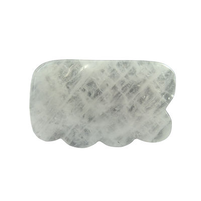 Gua Sha cristallin blanc Jade naturel Guasha outils faciaux pour le massage du corps SPA Acupuncture visage Cou et soins de la peau des yeux Cadeau