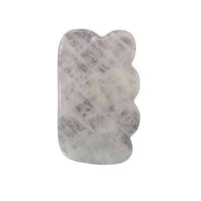 Gua Sha cristallin blanc Jade naturel Guasha outils faciaux pour le massage du corps SPA Acupuncture visage Cou et soins de la peau des yeux Cadeau