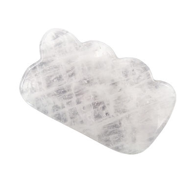 Gua Sha cristallin blanc Jade naturel Guasha outils faciaux pour le massage du corps SPA Acupuncture visage Cou et soins de la peau des yeux Cadeau