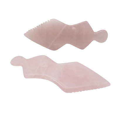 Outils faciaux de Guasha rose de jade naturel pour SPA corps visage cou et yeux soins de la peau masseur facial