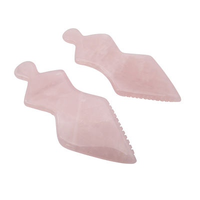 Outils faciaux de Guasha rose de jade naturel pour SPA corps visage cou et yeux soins de la peau masseur facial