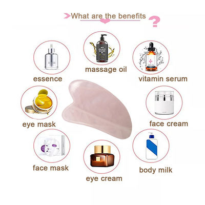 OEM/ODM Acceptable Rose Quartz Gua Sha Jade Naturel Guasha Outils pour le visage pour le corps Face Cou et soins de la peau des yeux Massage SPA