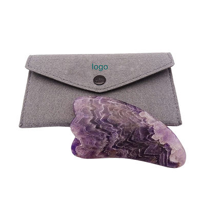 Masseur facial naturel anti-âge Portable pour le massage portable féminin Portable grattage Lapis Améthyste
