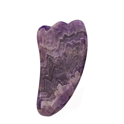 Masseur facial naturel anti-âge Portable pour le massage portable féminin Portable grattage Lapis Améthyste