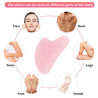 Outil de massage portable en pierre de gua sha pour le visage et le cou