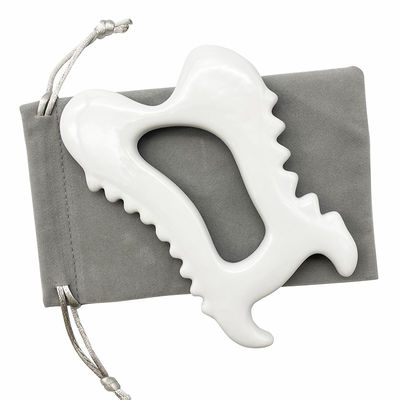 Outils de soins du visage en céramique Gua Sha Outils de soins de la peau du visage Facile à inclure Sac de boîte de luxe et cadeaux de guide pour les femmes