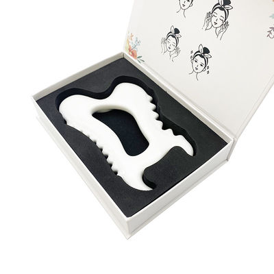 Outils de soins du visage en céramique Gua Sha Outils de soins de la peau du visage Facile à inclure Sac de boîte de luxe et cadeaux de guide pour les femmes