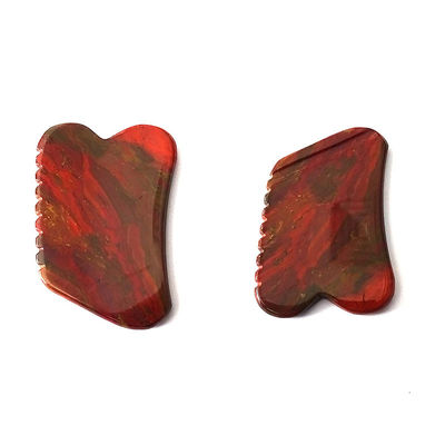 Massage facial naturel soutenu par OEM / ODM Gua Sha Stone Mookaite Guasha turquoise blanc pour réduire les lignes fines du visage