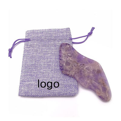 Massage du visage Améthyste Gua Sha Outil de grattage pour le massage du corps naturel