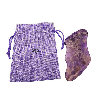 Massage du visage Améthyste Gua Sha Outil de grattage pour le massage du corps naturel