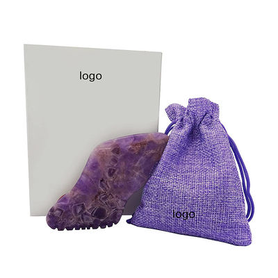 Massage du visage Améthyste Gua Sha Outil de grattage pour le massage du corps naturel