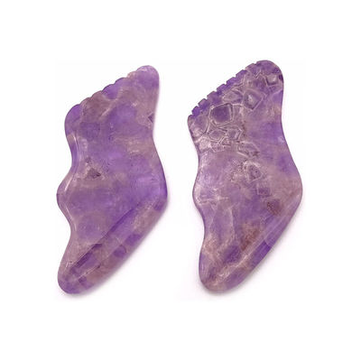Massage du visage Améthyste Gua Sha Outil de grattage pour le massage du corps naturel