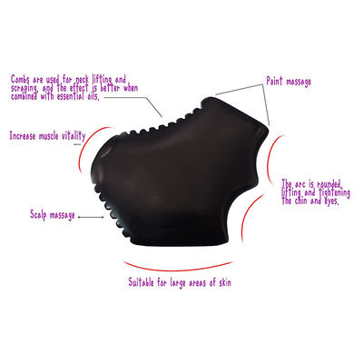 Marque privée Gua Sha Jade Massage du visage Massage naturel Bian Stone Facial Guasha Outil de grattage avec conception portative à main