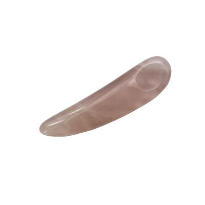 Cuillère au quartz rose pour le gua sha et les cosmétiques Applicateur de baguette de beauté