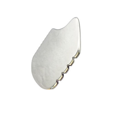 Outil facial en acier inoxydable en argent pour l'acupuncture SPA pour le visage, le cou et les yeux