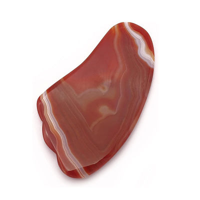 Fonction de levage du visage Agate rouge cristal de quartz Gua Sha plaque de ferraille pour portable